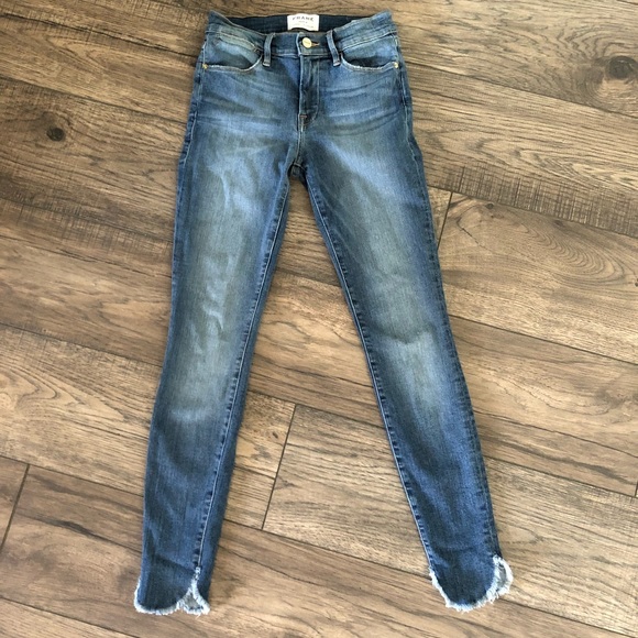 FRAME Le High Skinny Petal Hem Jeans - Picture 5 of 8